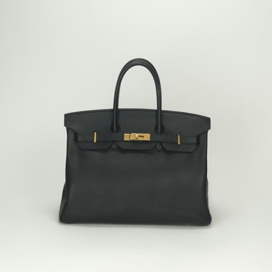 エルメス HERMES バーキン35 バーキン 35 バッグ トートバッグ アルデンヌ ノワール Noir ブラック Black 黒 ゴールド金具 ハンドバッグ