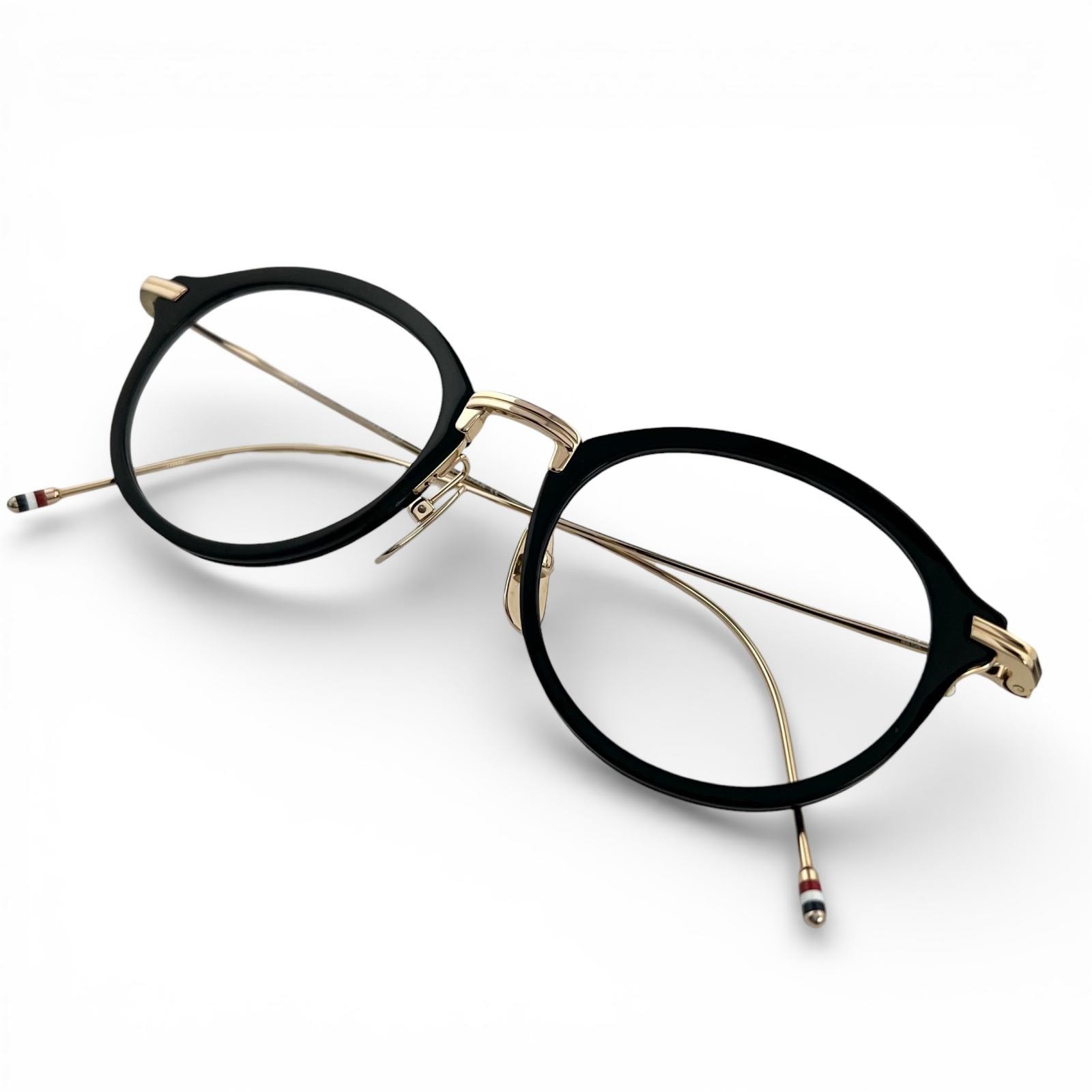 美品 トムブラウン メガネ ブラック レディース 49⬜︎21 150 TBX908