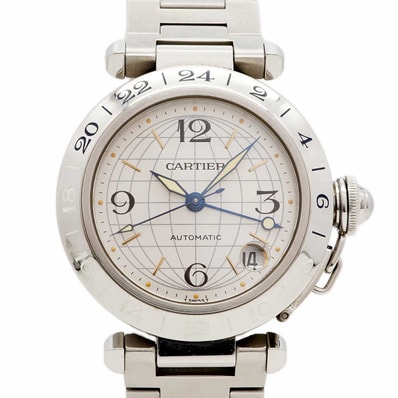 【6wdd0290】カルティエ パシャC メリディアン W31029M7 シルバー文字盤【中古】腕時計 ボーイズ