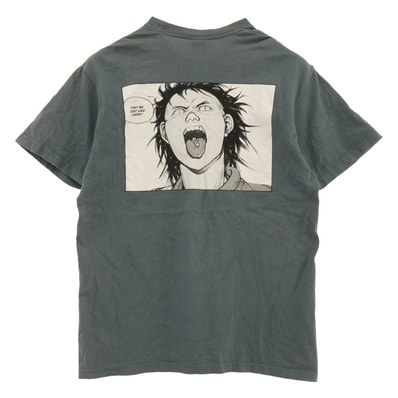 Supreme シュプリーム Tシャツ 17AW × AKIRA Pill Tee アキラ プリント 半袖 Tシャツ カットソー ライトブルー系 M【中古】
