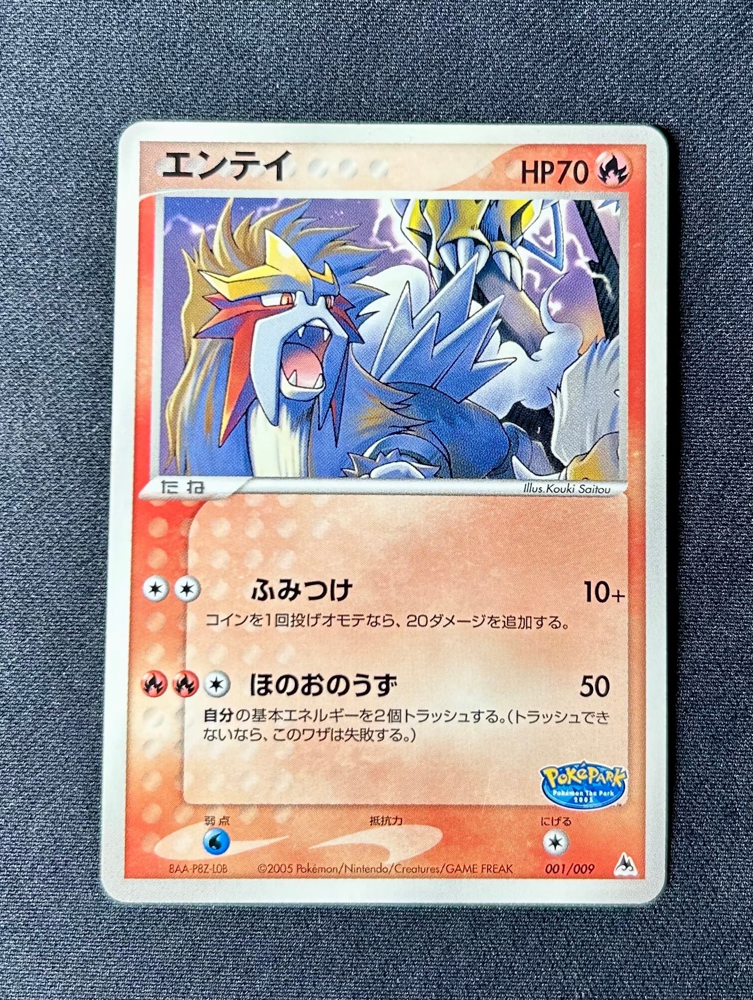 状態B】エンテイ [PCG 001/009](ポケパークプレミアムファイル「ブルー