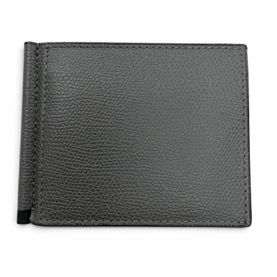 極美品 ヴァレクストラ 二つ折り財布 グレー メンズ SGSR0080028