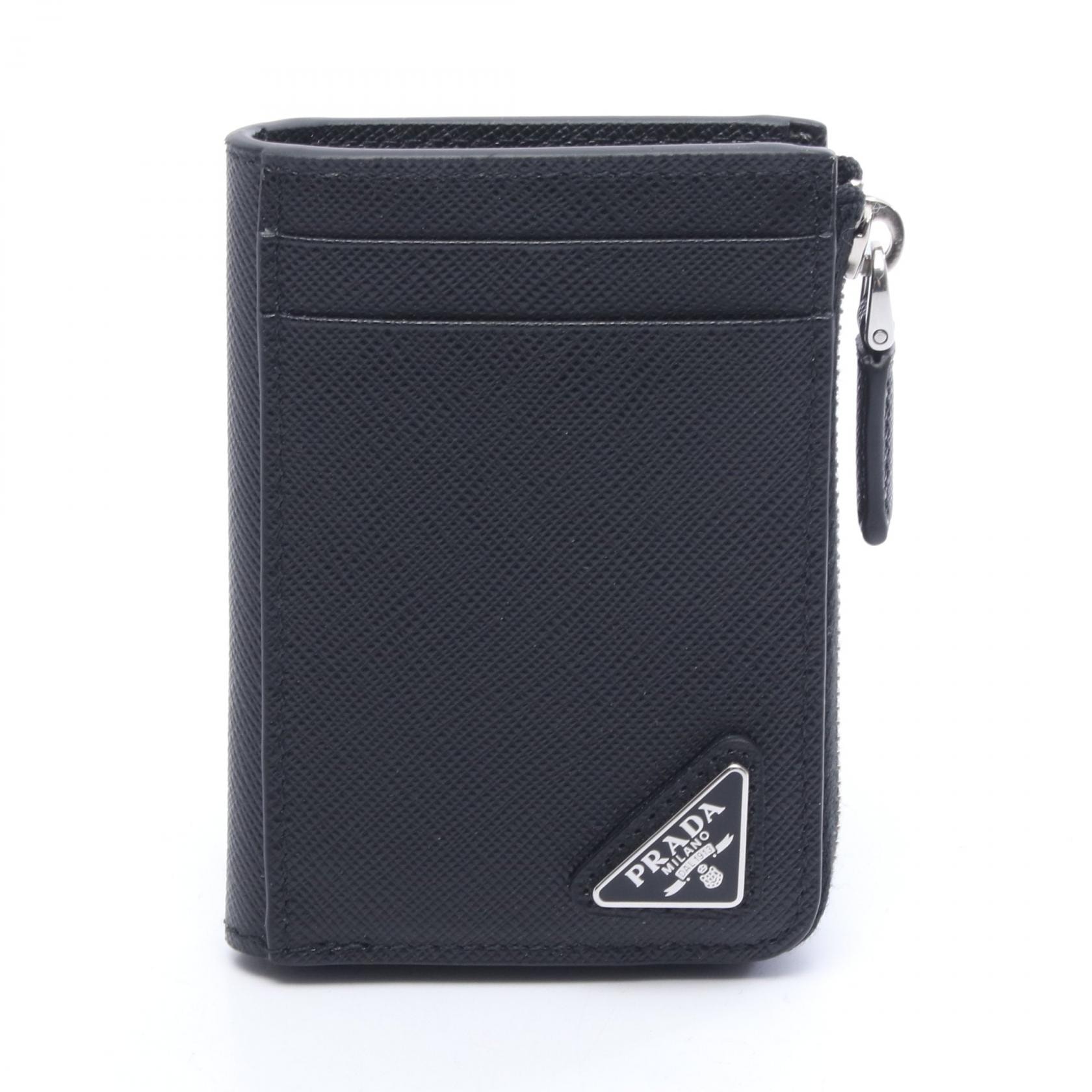 プラダ PRADA カードケース コインケース 財布 サフィアーノレザー レディース ブラック系 2MC129QHHF0002 【新品】
