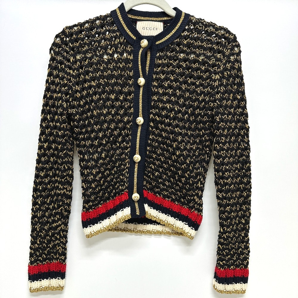 グッチ GUCCI GGロゴ 411532 シェリーライン ボレロ アパレル カーディガン ナイロン マルチカラー