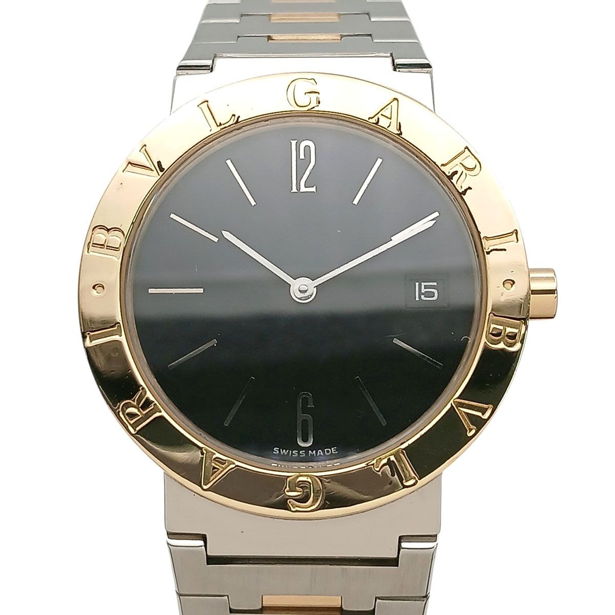 BVLGARI ブルガリ ブルガリブルガリ 自動巻き 33mm 18KYG SS 腕時計 BB33SG ステンレススチール K18イエローゴールド ゴールド ブラック シルバー 自動巻き ボーイズ【中古】