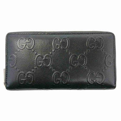 GUCCI グッチ GGエンボス ジップアラウンドウォレット 長財布 625558 ブラック ユニセックス【中古】