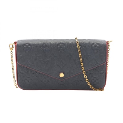 ルイ・ヴィトン LOUIS VUITTON ポシェット フェリシー モノグラム アンプラント マリーヌルージュ ショルダーバッグ バッグ レザー レッド レディース ネイビー系 / レッド系 M64099 【中古】