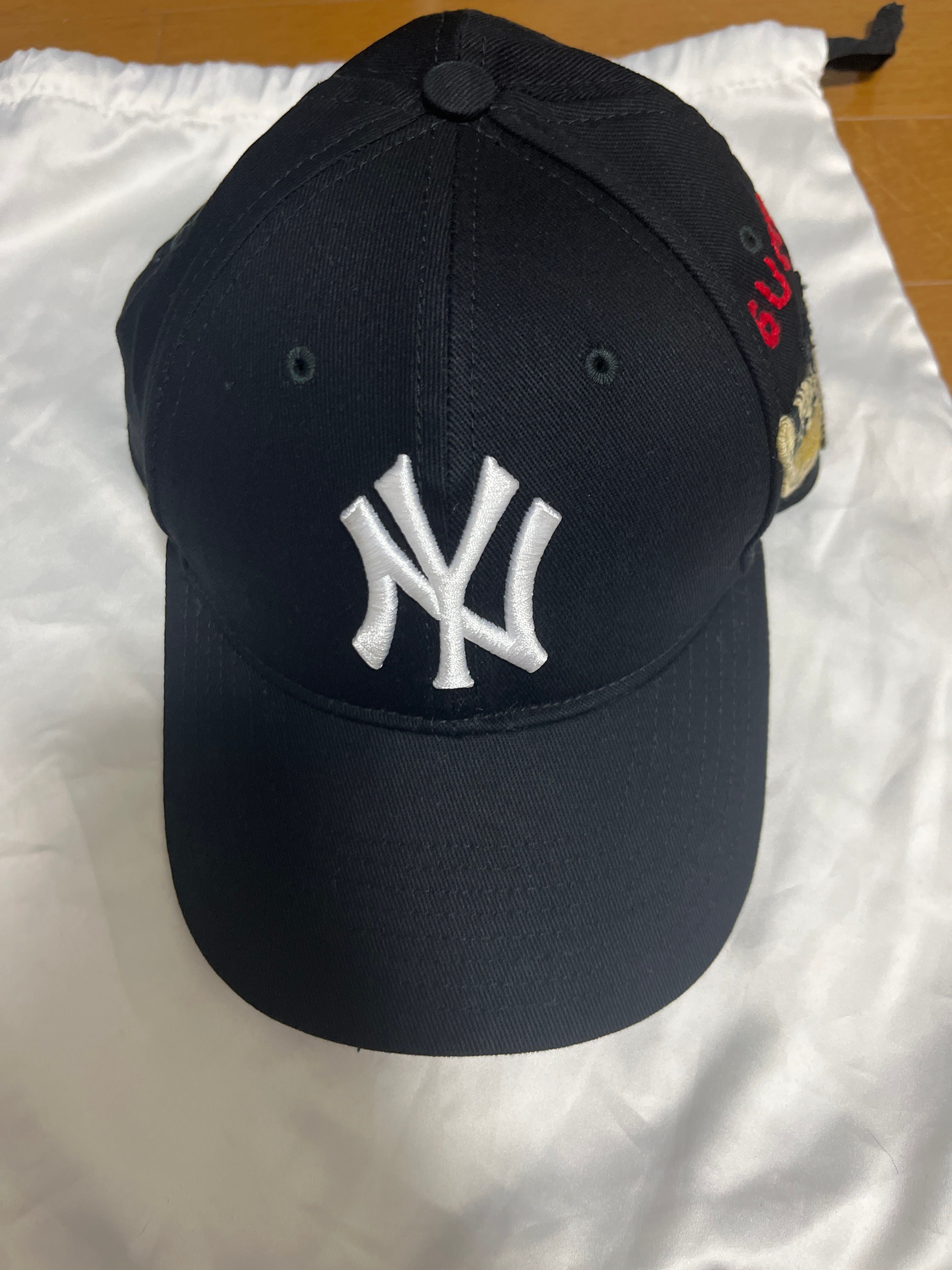 GUCCI x NY Yankees Baseball Cap Butterfly Embroidery "Black"