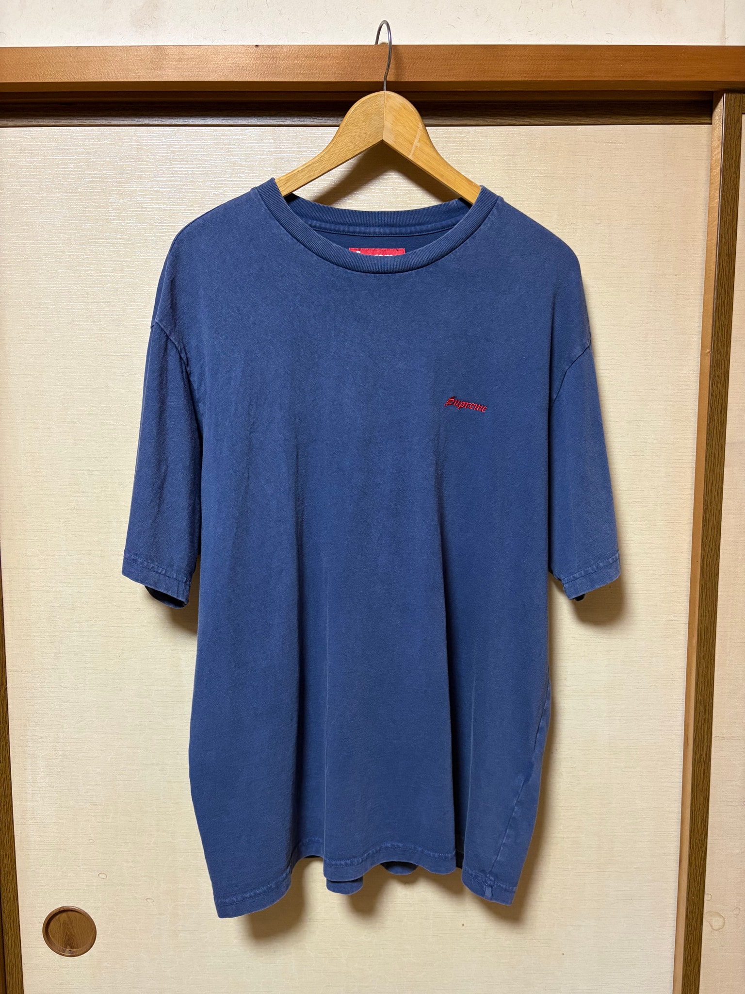 Supreme Washed S/S Top (26SS) "Navy"