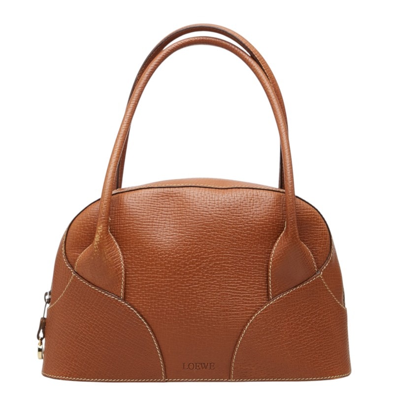 ロエベ ヴィンテージ ハンドバッグ ブラウン レザー レディース LOEWE 中古