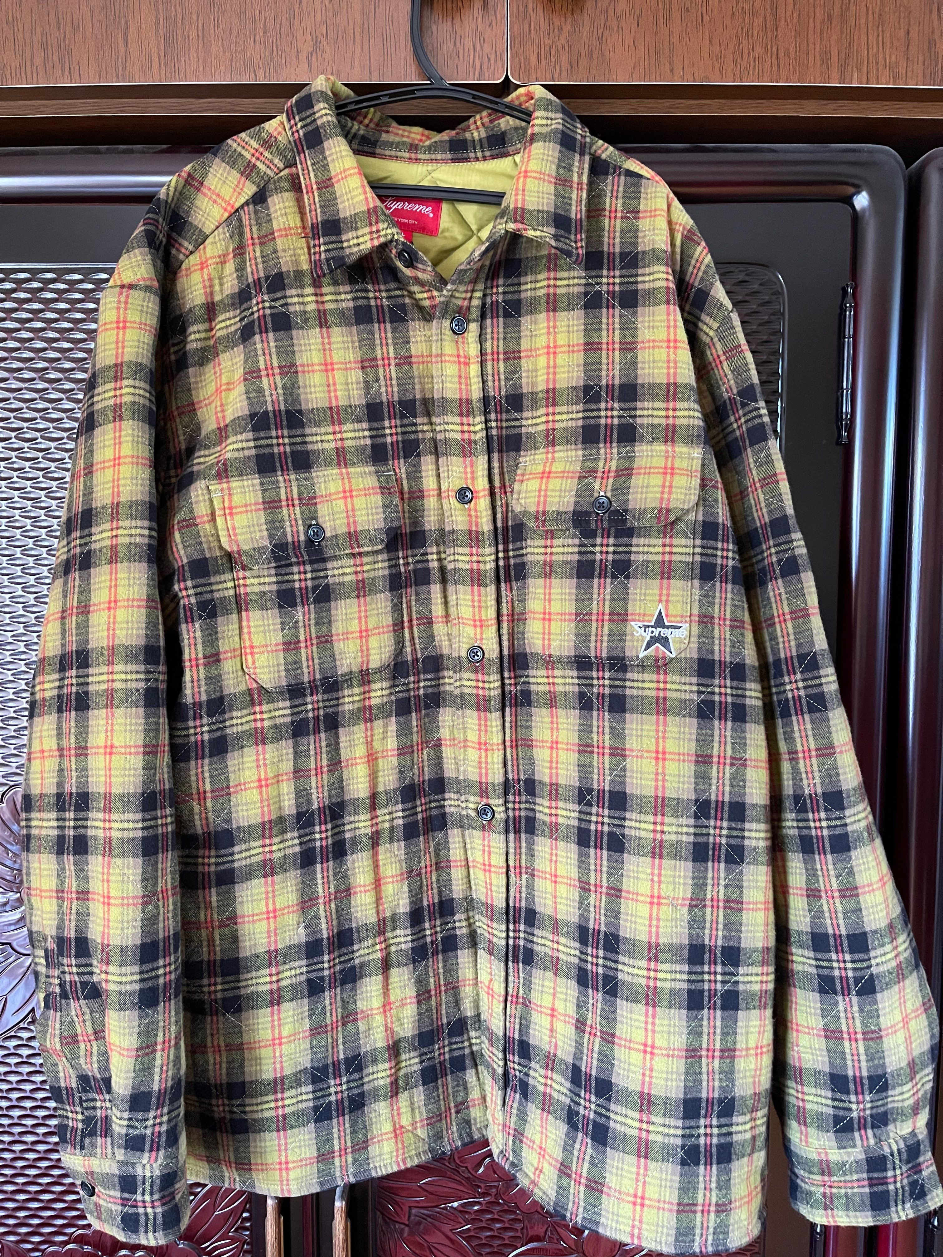 Supreme Quilted Plaid Flannel Shirt "Olive"