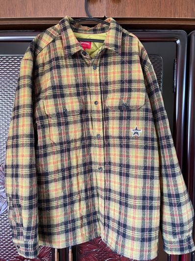 Supreme Quilted Plaid Flannel Shirt "Olive"