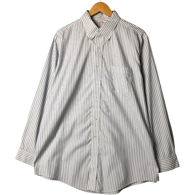 古着 ブルックスブラザーズ Brooks Brothers Est.1818 長袖 ボタンダウンストライプシャツ メンズL相当/eaa580777