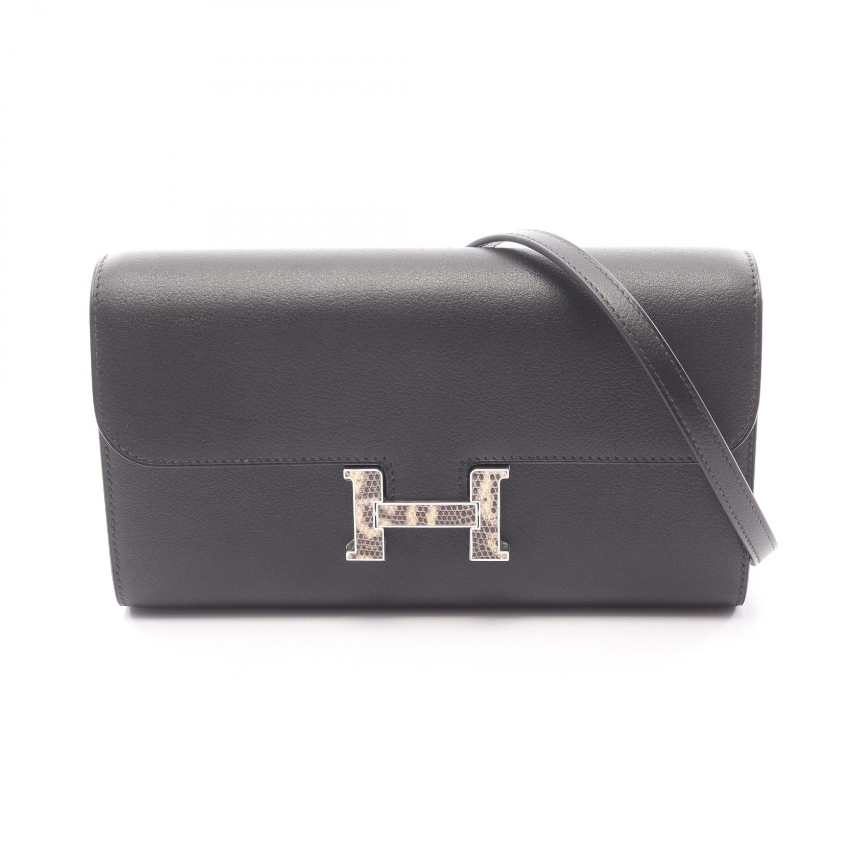 エルメス HERMES コンスタンス ロング トゥーゴー ショルダーバッグ バッグ エキゾチックレザー エバーカラー エバーカラー K刻印(2025年製造) レディース ブラック系 【中古】