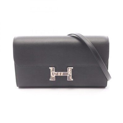 エルメス HERMES コンスタンス ロング トゥーゴー ショルダーバッグ バッグ エキゾチックレザー エバーカラー エバーカラー K刻印(2025年製造) レディース ブラック系 【中古】