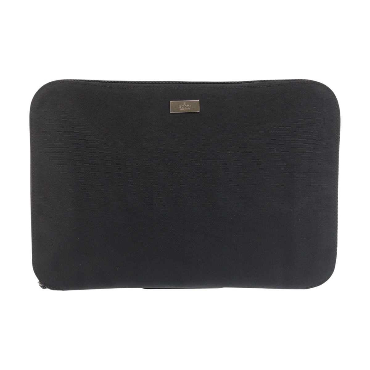 美品 GUCCI グッチ ブラック 黒 シルバー金具 ナイロン クラッチバッグ セカンドバッグ 602159 【中古】