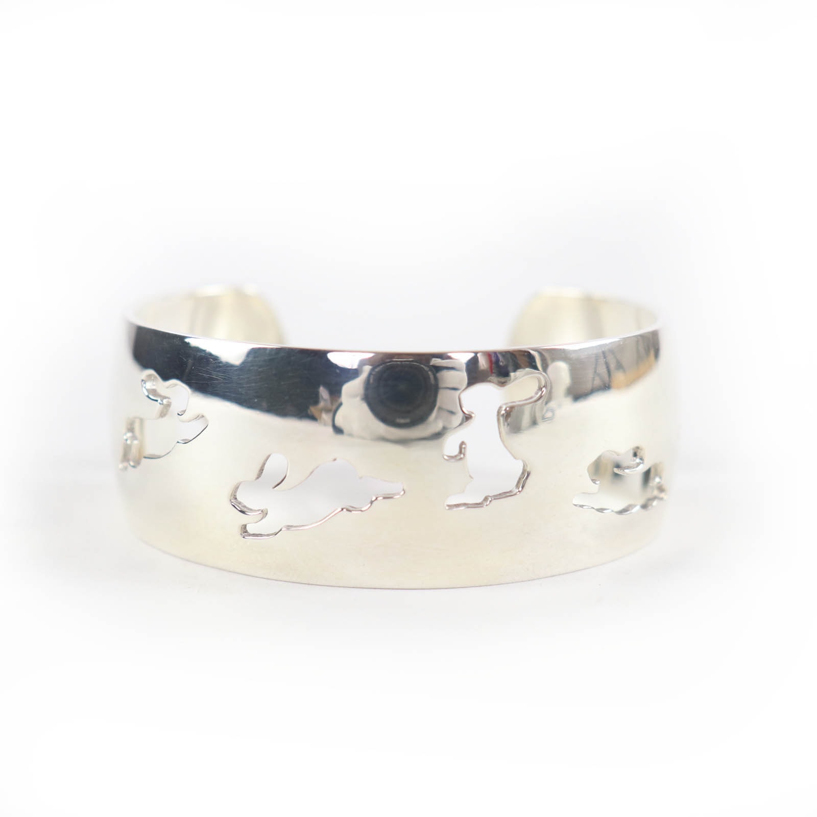 美品 エルメス バングル シルバー レディース