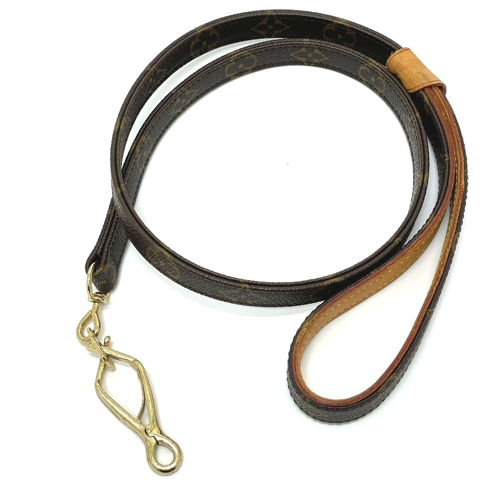 ルイヴィトン LOUIS VUITTON レッス・バクスター MM M58056 モノグラム ペット用品 散歩用 リード モノグラムキャンバス ブラウン