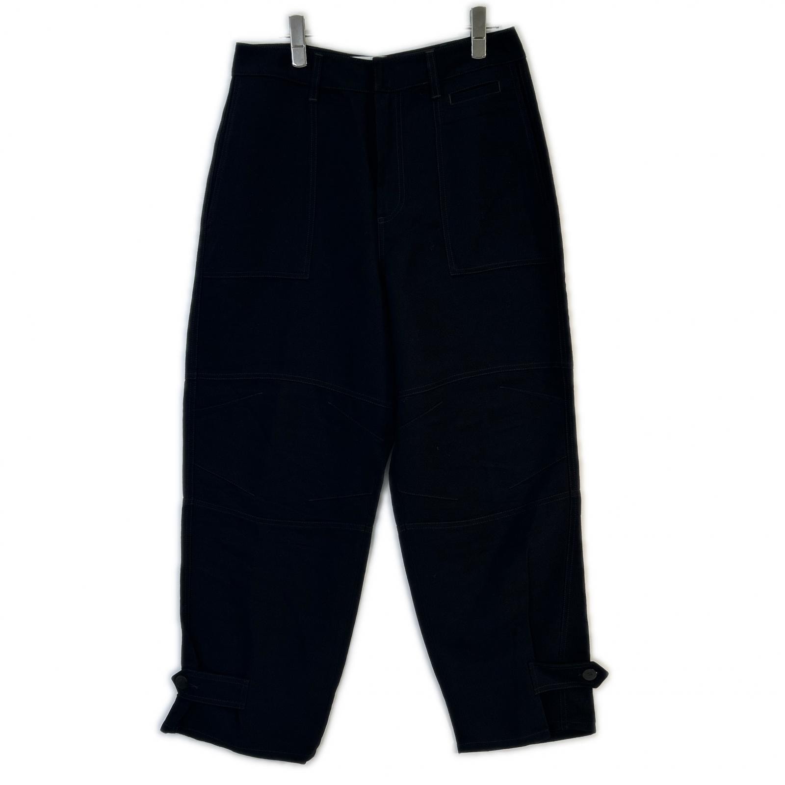 ロエベ ×paula's ibiza S616Y04X69 ブラック リネン混 パンツ 38