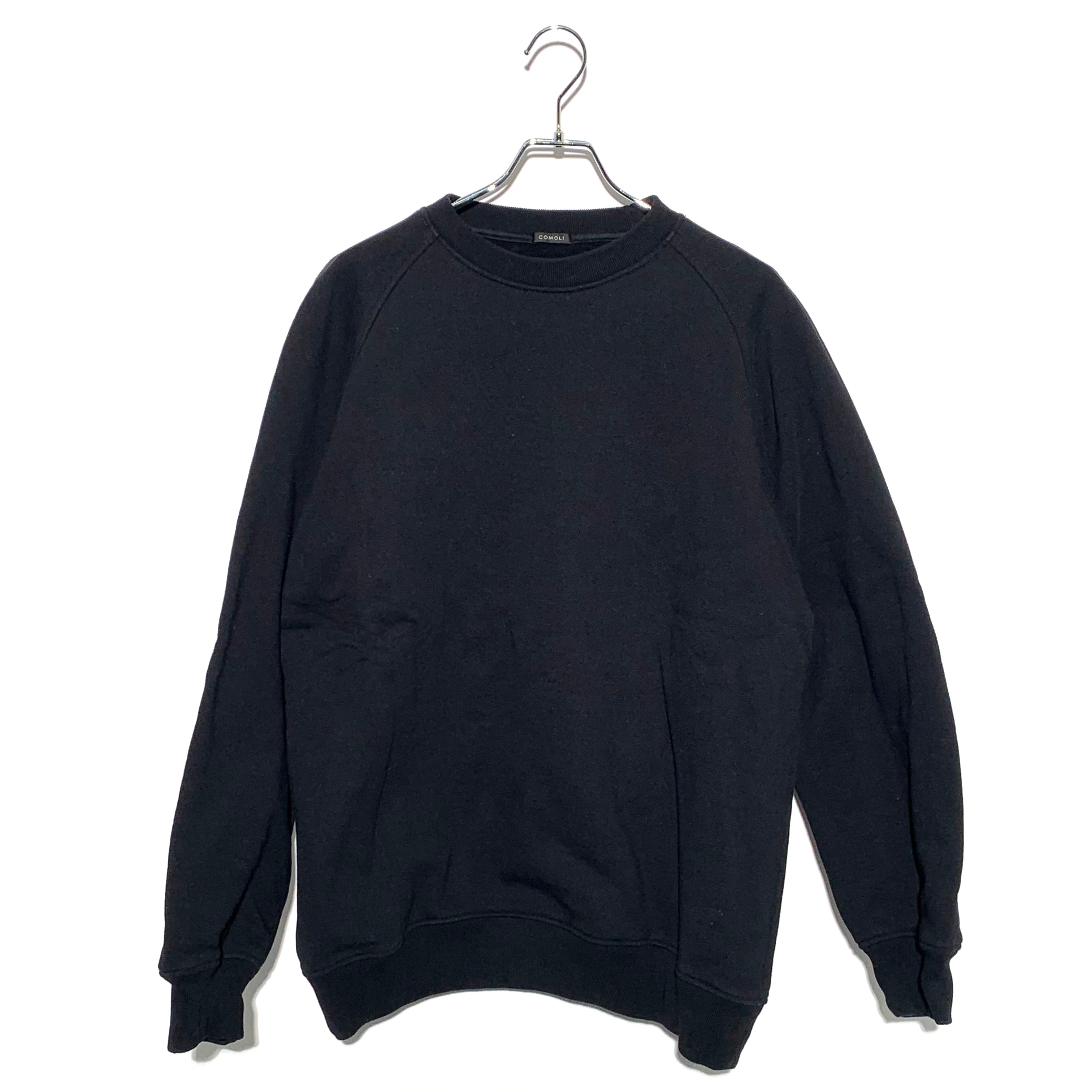 COMOLI Cotton Fleece Crew Neck "Black"