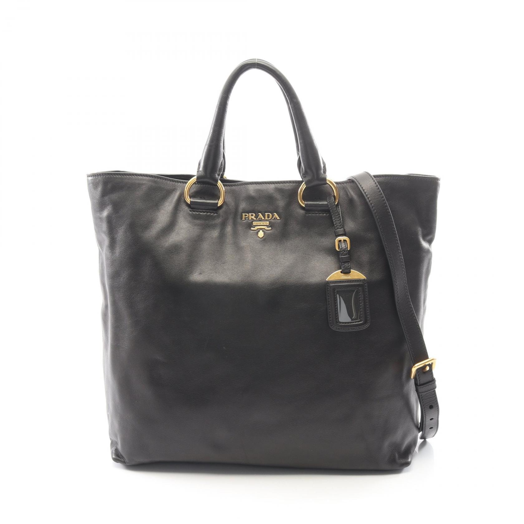 プラダ PRADA 2WAY トートバッグ バッグ レザー レディース ブラック系 【中古】
