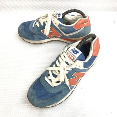 new balance/ニューバランス★574/ローカットスニーカー【26.0/blue/青】スエード/sneakers/Shoes/trainers◆TC-068