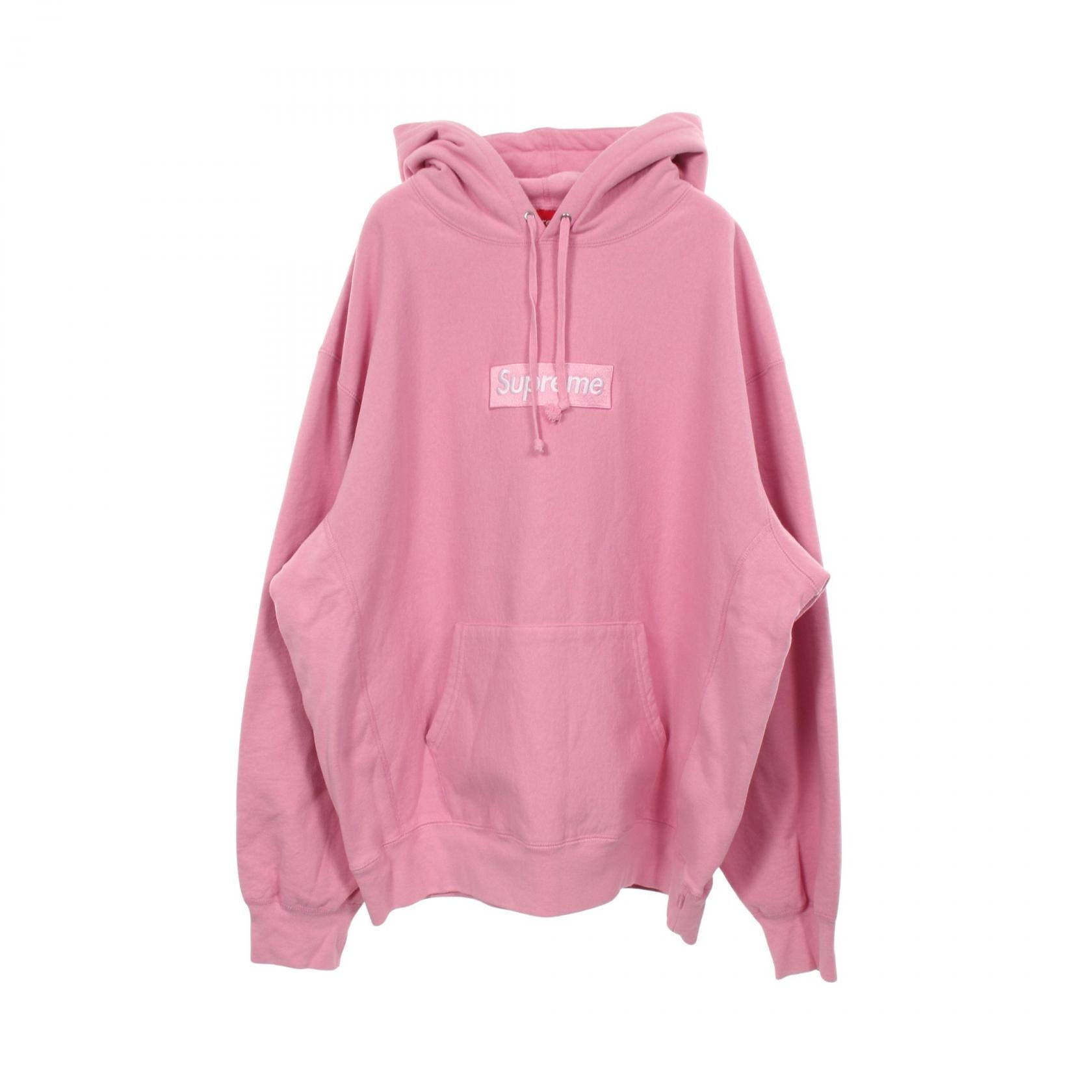 シュプリーム Supreme Box Logo Hooded Sweatshirt パーカー 衣料品 トップス コットン メンズ ピンク系 【中古】