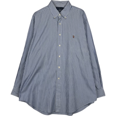 古着 ラルフローレン Ralph Lauren YARMOUTH 長袖 ボタンダウンストライプシャツ メンズXXL相当/eaa628630
