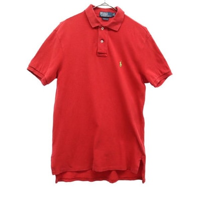 Polo by Ralph Lauren ポロバイラルフローレン 半袖 ポロシャツ S レッド 鹿の子