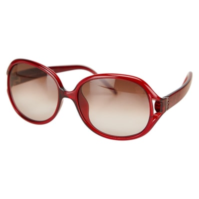 フェンディ ズッカ サングラス レッド プラスチック レディース FENDI 中古