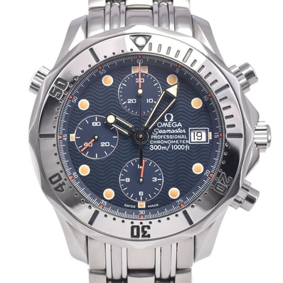 オメガ OMEGA 2598.80 シーマスター 300M ブルー 自動巻き メンズ 箱付き 腕時計 B#148944