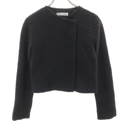 Emporio Armani エンポリオアルマーニ 90s イタリア製 オールド ノーカラージャケット 40 ブラック