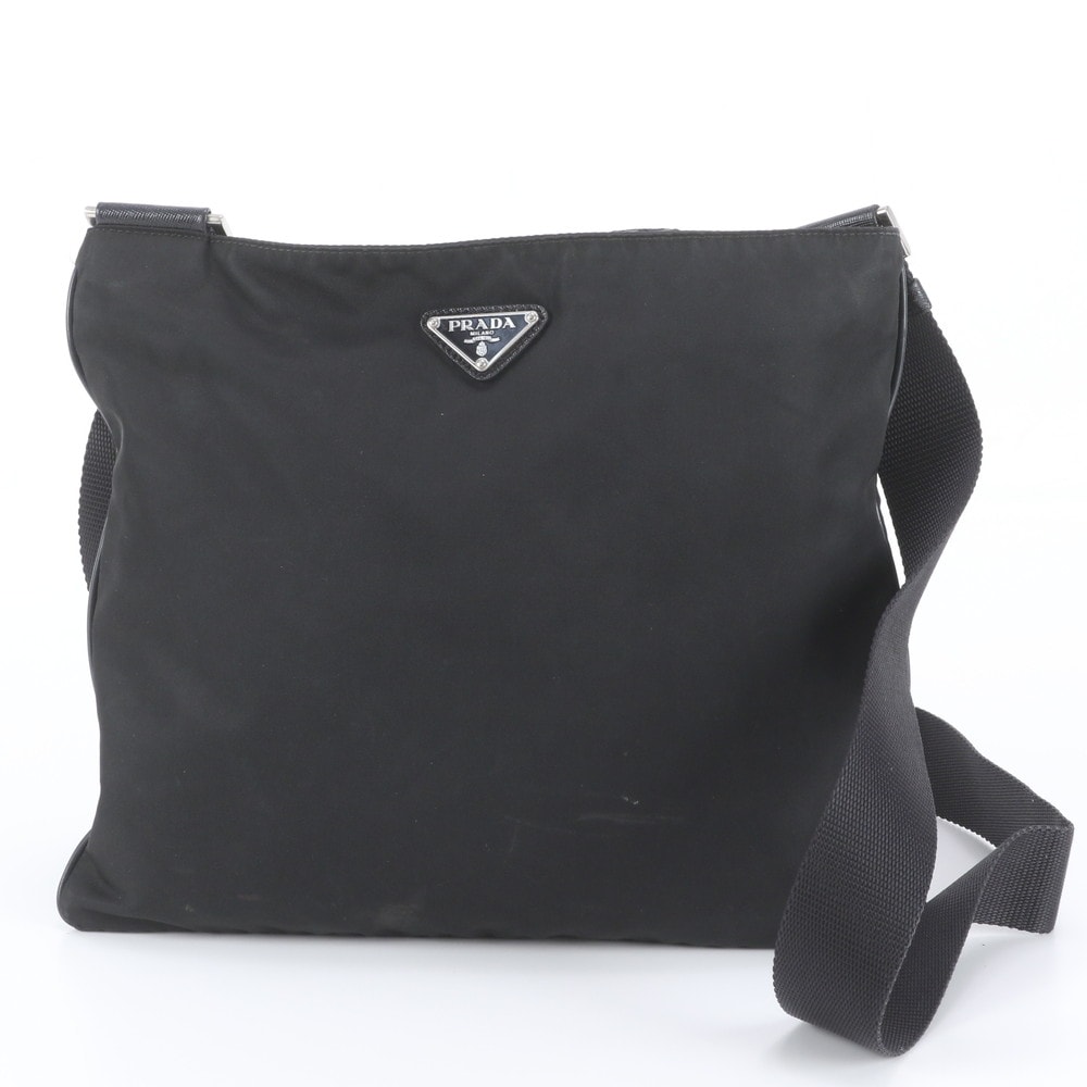 ■美品 プラダ テスート ナイロントライアングルロゴショルダーバッグ