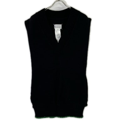 メゾンマルジェラ S50TH0052 ブラック ニットベスト M