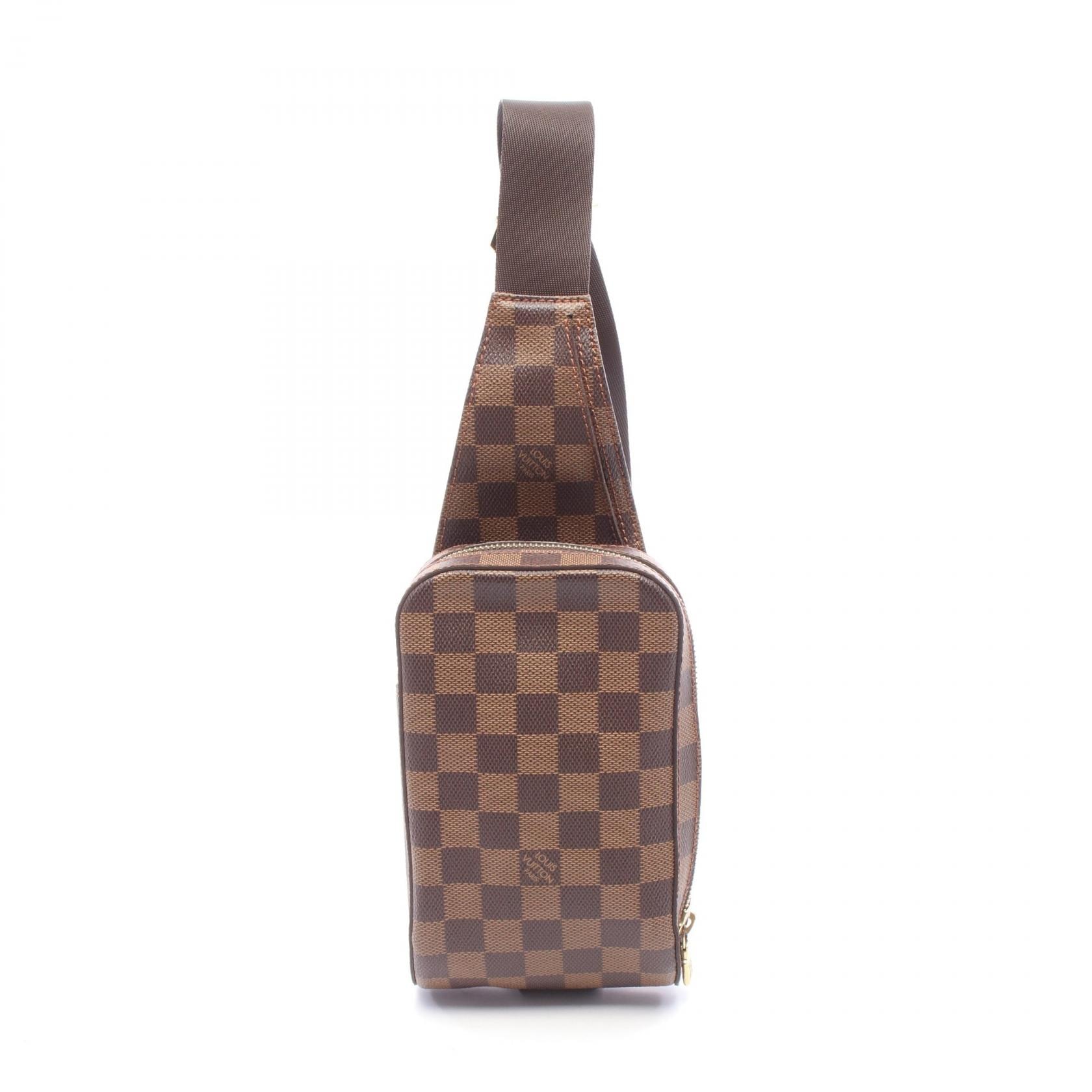 ルイ・ヴィトン LOUIS VUITTON ジェロニモス ウエストバッグ ボディバッグ バッグ PVCコーティングキャンバス ダミエ エベヌ メンズ レディース ブラウン系 N51994 【中古】