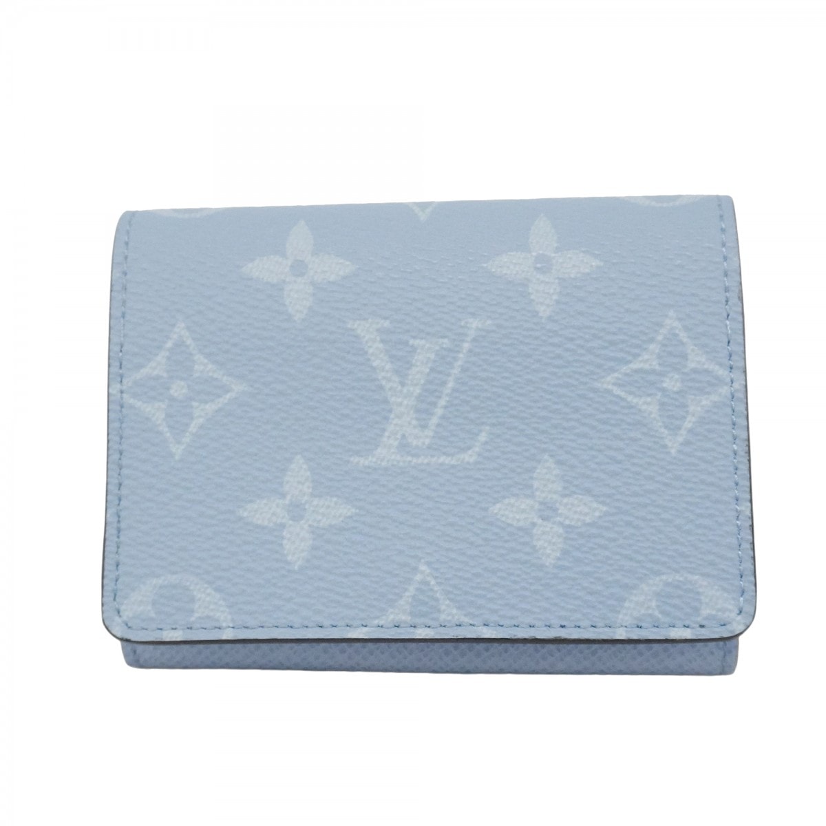 ★SALE【6ce6018-k】ルイヴィトン カードケース タイガラマ アンヴェロップカルトドゥヴィジット M14118 スカイブルー【中古】メンズ レディース ユニセックス