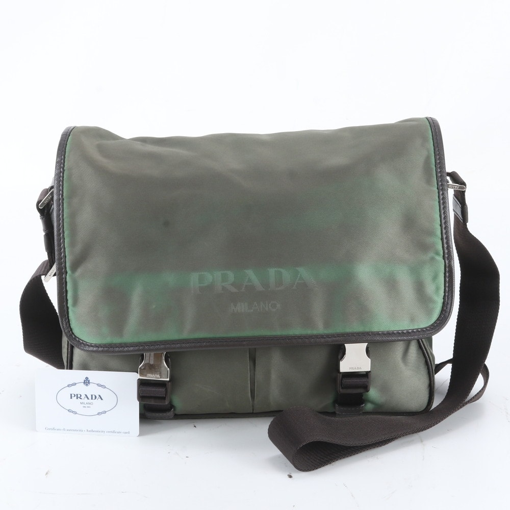 ■美品 プラダ テスート ナイロントライアングルロゴショルダーバッグ