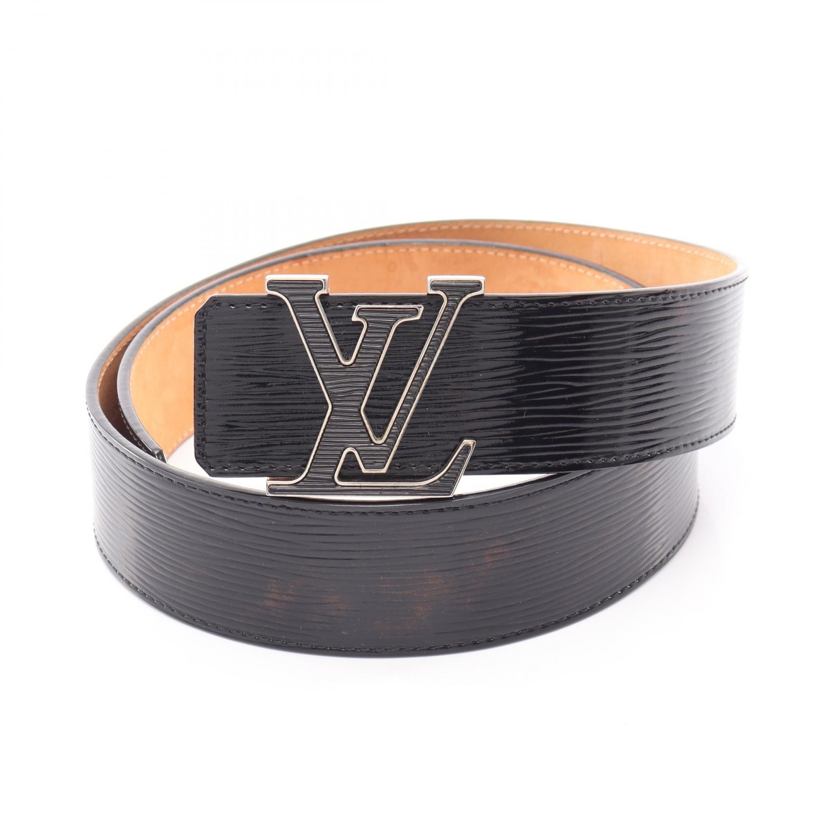 ルイ・ヴィトン LOUIS VUITTON サンチュール LVイニシアル エピ ノワール ベルト 衣料品 レザー レディース ブラック系 M9830 【中古】