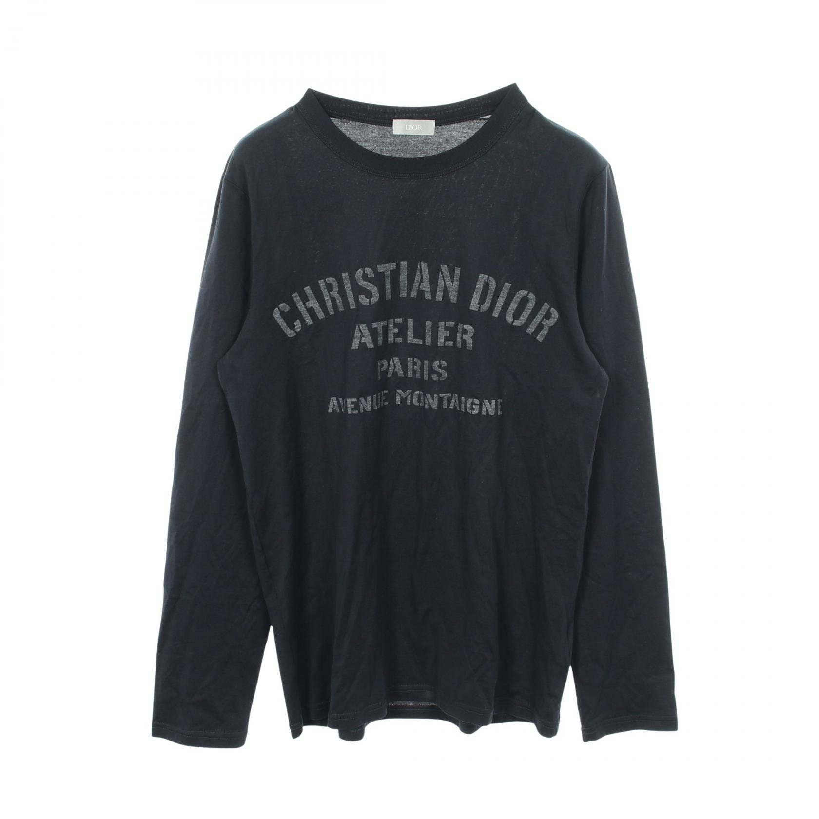 ディオール Dior ATELIER アトリエ 長袖Tシャツ 衣料品 トップス コットン メンズ ネイビー系 043J611A0589 【中古】