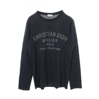 ディオール Dior ATELIER アトリエ 長袖Tシャツ 衣料品 トップス コットン メンズ ネイビー系 043J611A0589 【中古】
