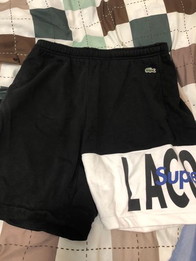 Supreme / Lacoste Logo Panel Sweatshort "Black"
