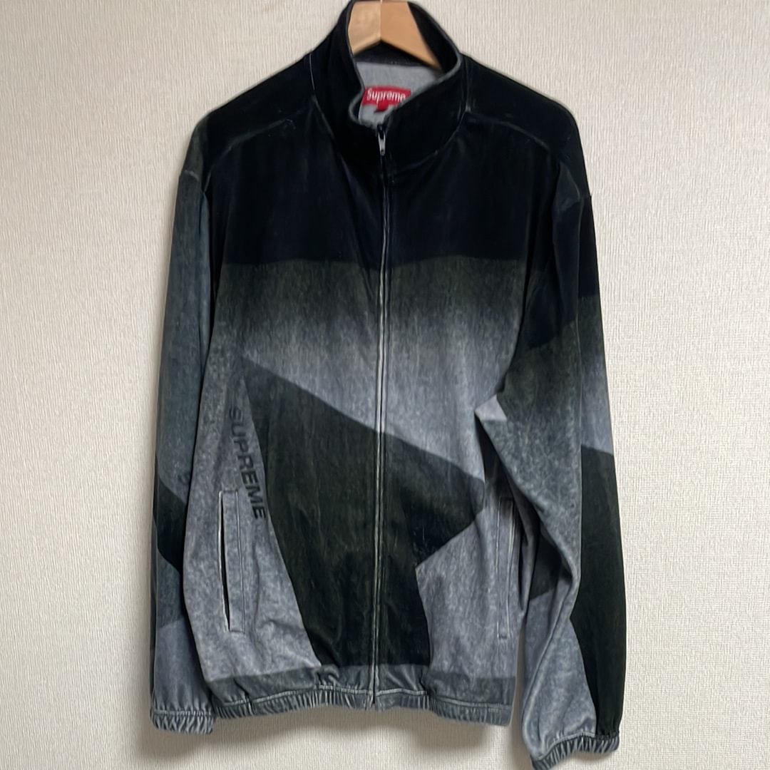 Supreme Geo Velour Track Jacket "Black"