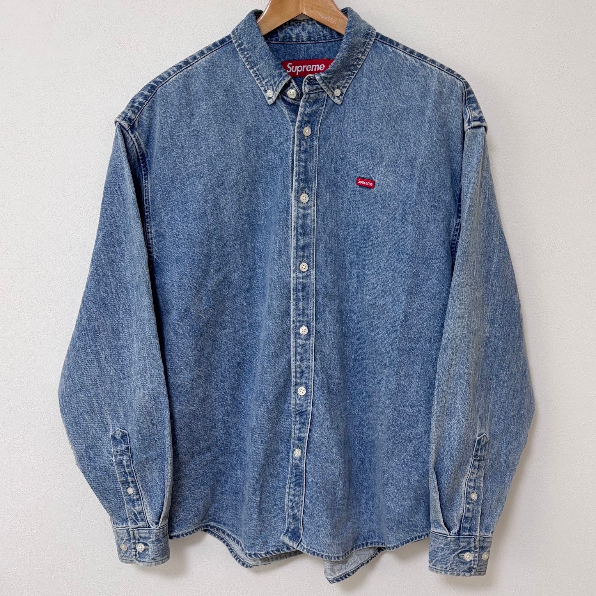 Supreme Small Box Denim Shirt "Washed Indigo" (25SS)