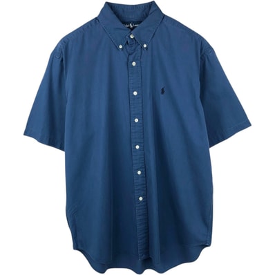 古着 ラルフローレン Ralph Lauren BLAKE 半袖 ボタンダウンシャツ メンズL相当/eaa654793