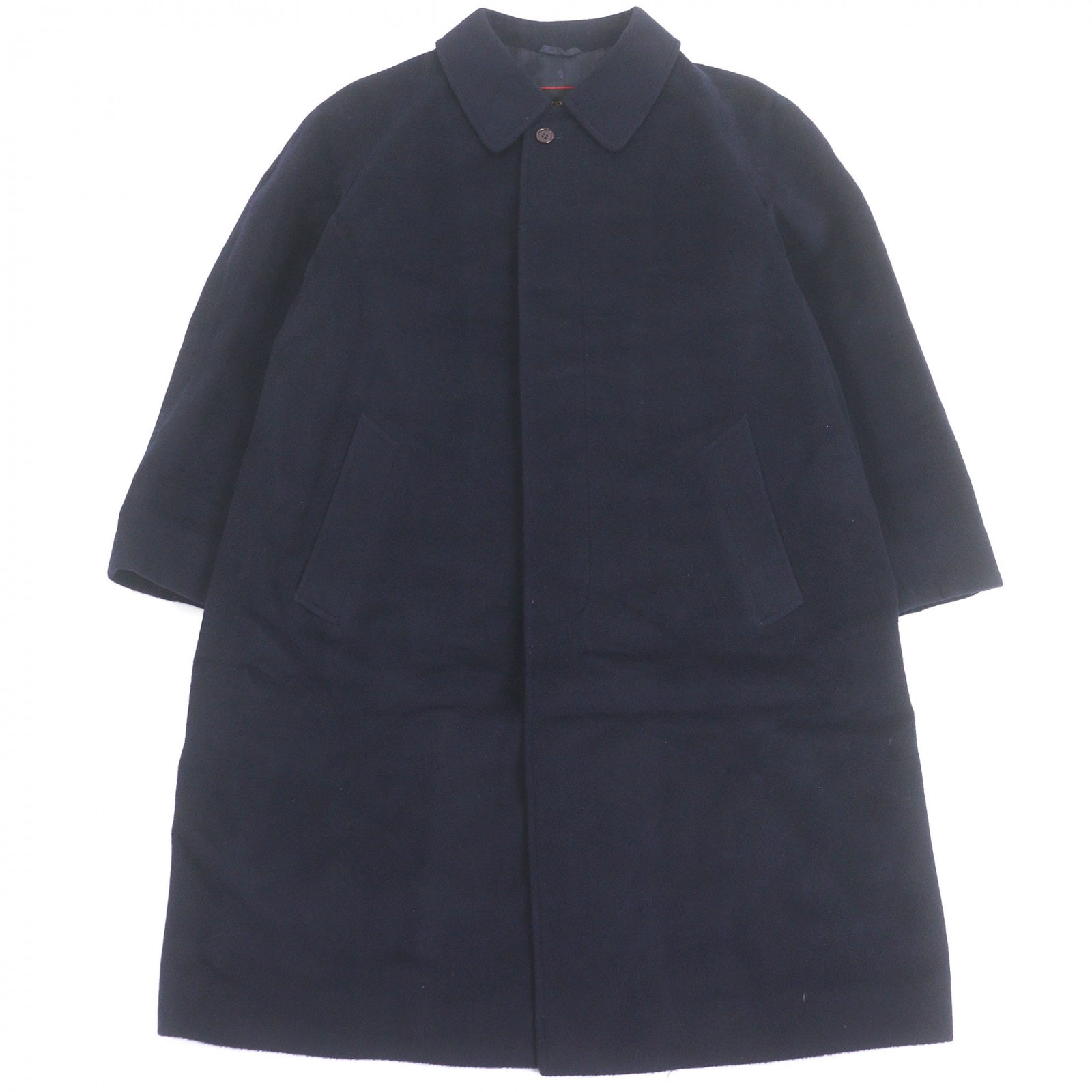 目立った傷や汚れなし】美品 ヘルノ ステンカラーコート ネイビー