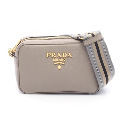 プラダ PRADA VITELLO PHEXIX ショルダーバッグ バッグ レザー レディース ベージュ系 1BH096 【中古】