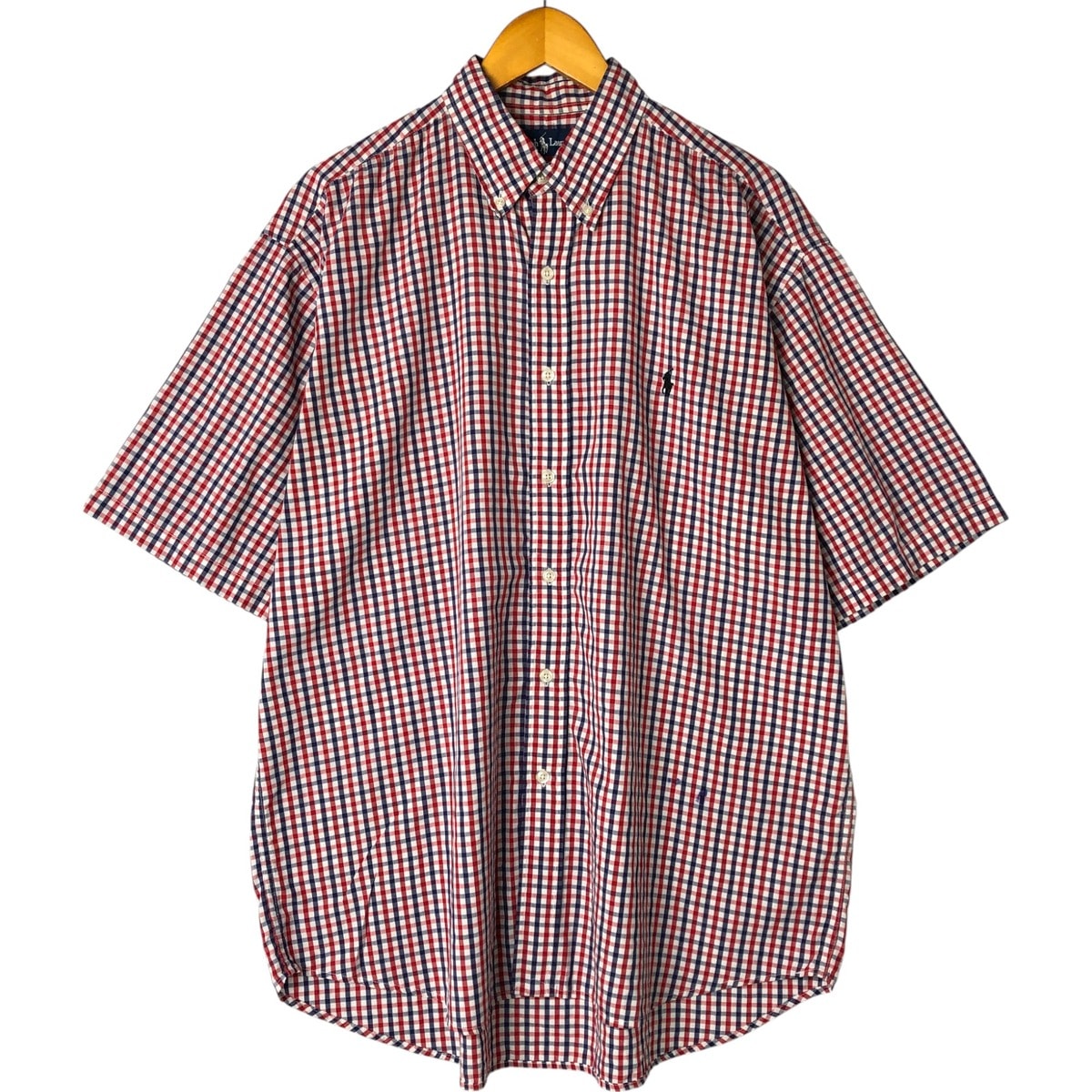 古着 ラルフローレン Ralph Lauren BLAKE 半袖 ボタンダウン チェックシャツ メンズXL相当/eaa544781