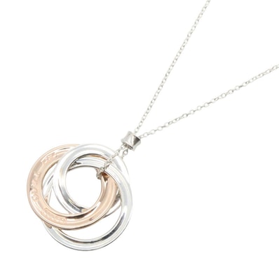 ティファニー TIFFANY&CO 1837 インターロッキング サークル ネックレス ネックレス ジュエリー シルバー925 メタル レディース シルバー系 / ゴールド系 【中古】