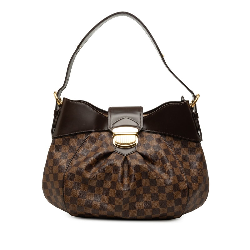 ルイ ヴィトン ダミエ システィナMM ハンドバッグ ワンショルダーバッグ N41541 ブラウン PVC レザー レディース LOUIS VUITTON 中古
