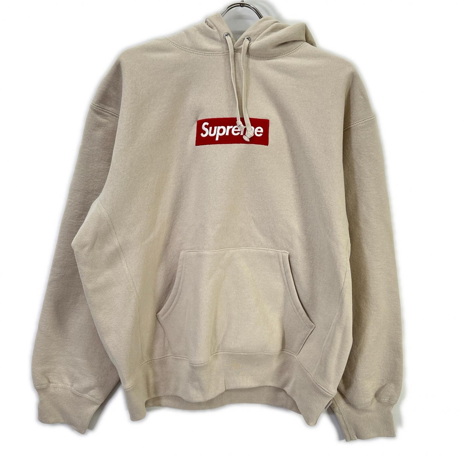 シュプリーム 24AW Stone/ベージュ Box Logo Hooded Sweatshirt ボックス ロゴ フーディー スウェットシャツ M